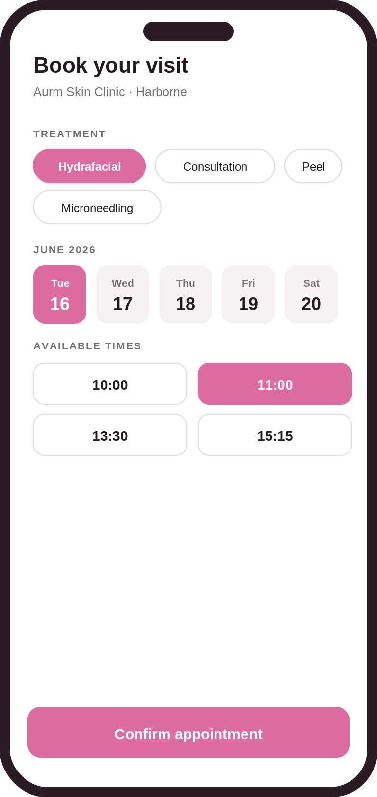 Aurm Clinic mobile app