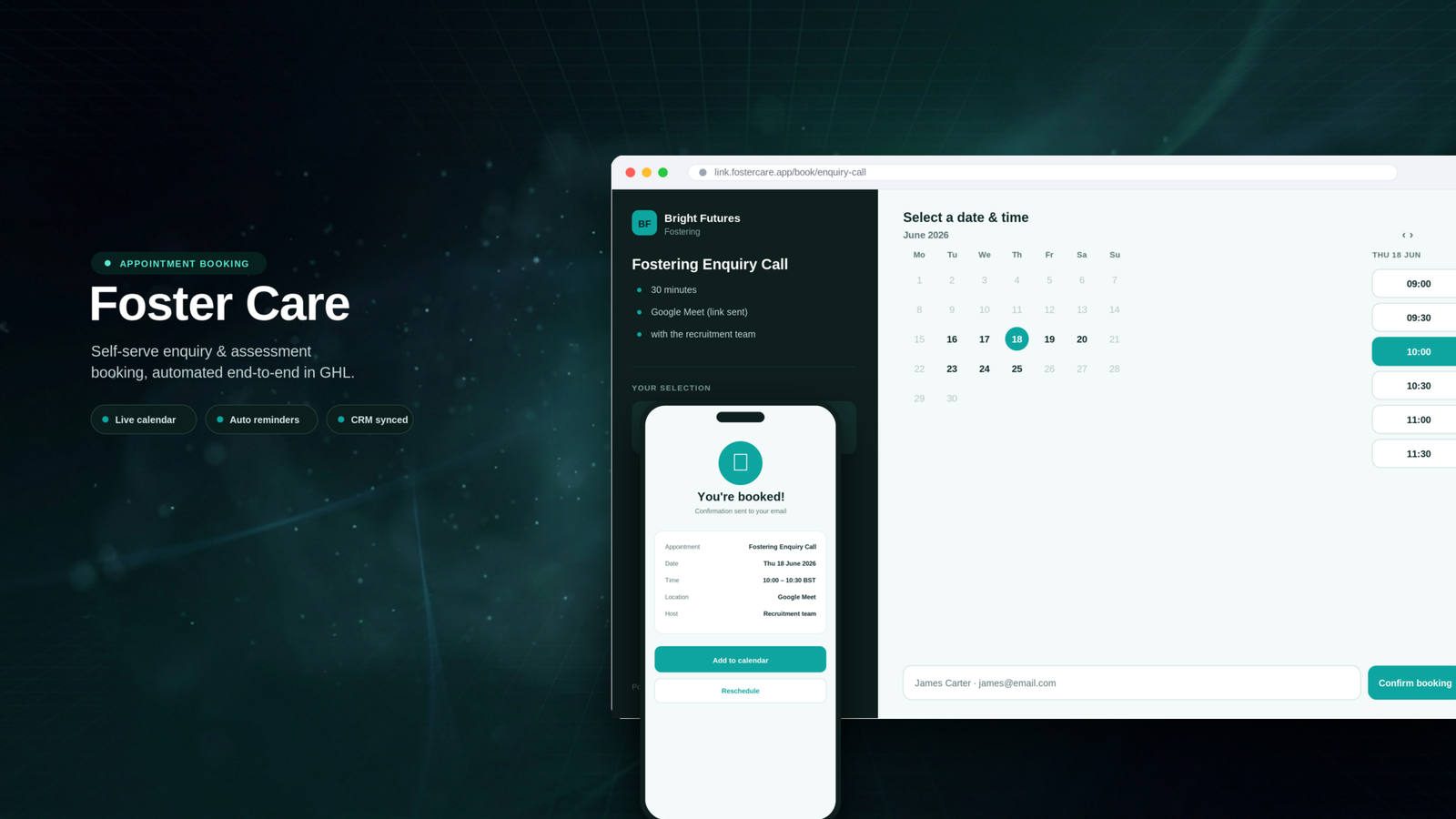 Foster Care · Social Care · Enquiry Platform